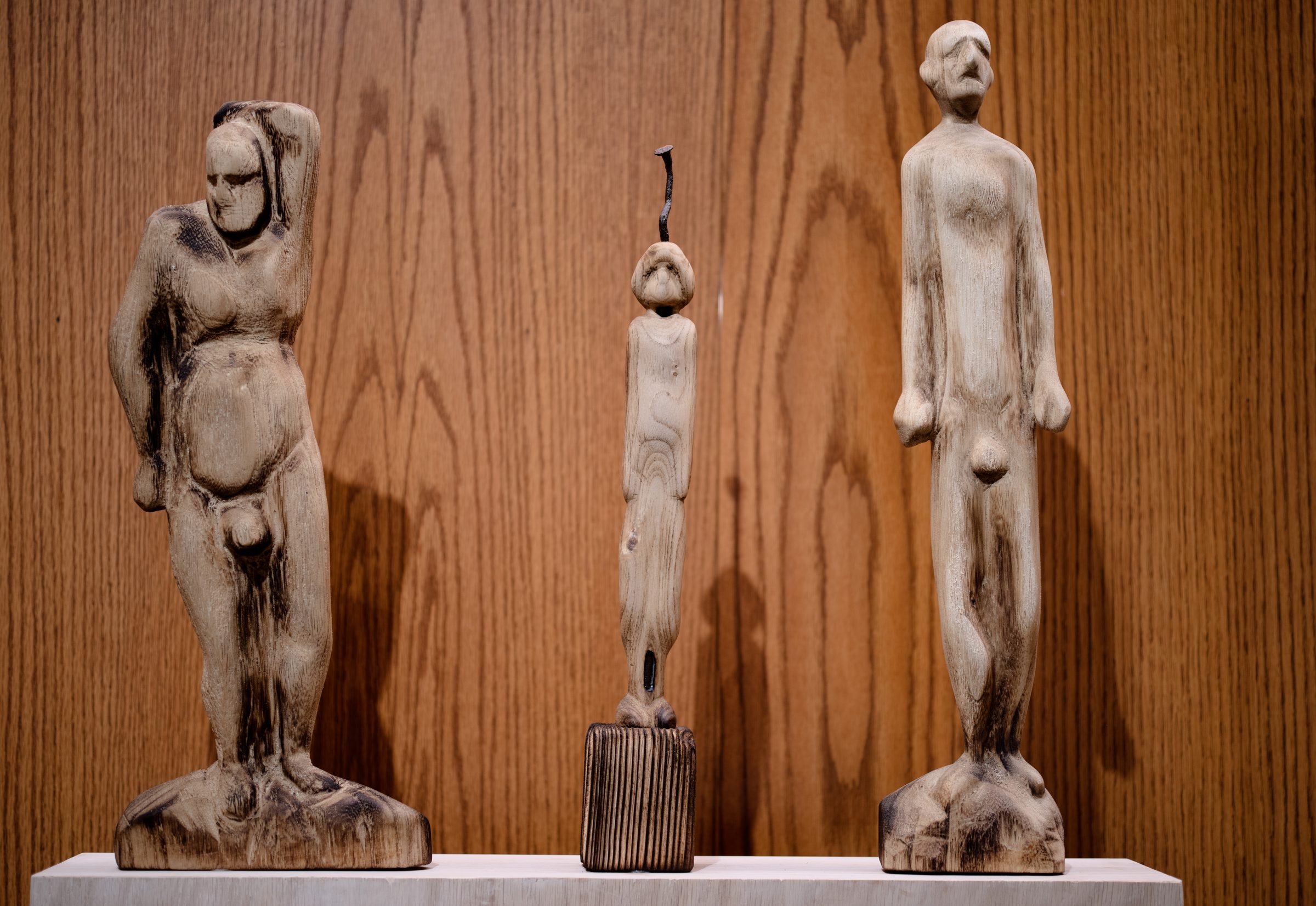 Max Epstein, Boy with Stone, Nailed Girl, Figure in Pain
